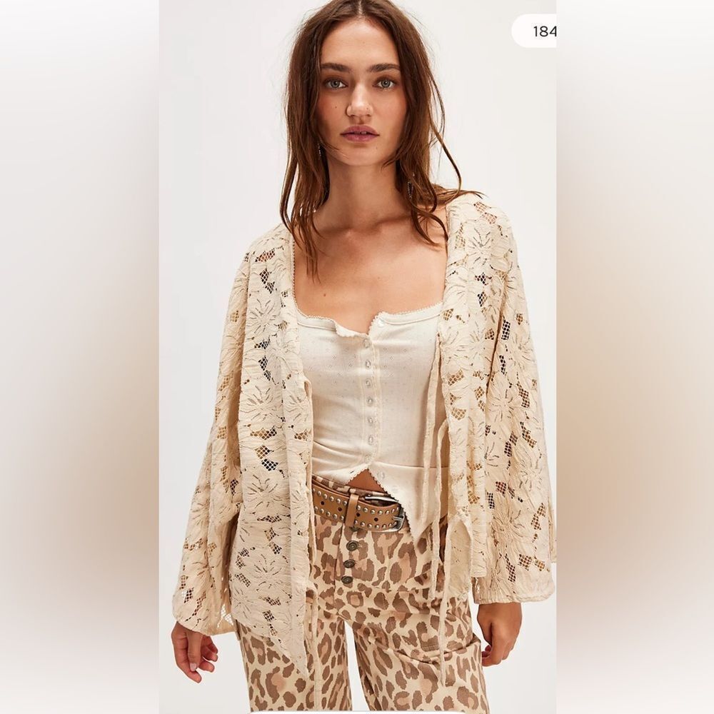Free People one size Ramona Lace Jacket